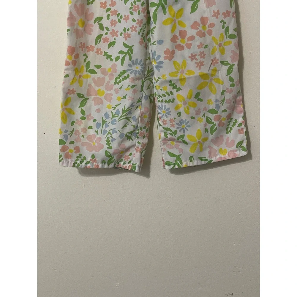 Floral Boho CottageCore Casual Girls Pajamas Sleepwear Short Sleeve Pants Size 4
